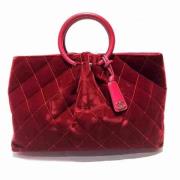 Chanel Vintage Pre-owned Tyg handvskor Red, Dam