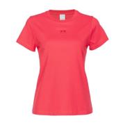 Pinko Casual Bomull T-shirt för Män Red, Dam