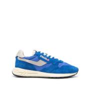 Autry Blå Mocka Sneakers med Logo Patch Blue, Herr