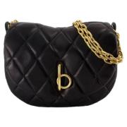 Burberry Laeder handvskor Black, Dam