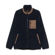 MC2 Saint Barth Blå Shearling Jacka Aw24 Blue, Herr