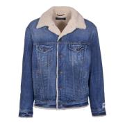 Dolce & Gabbana Teddy Denim Jacka med Logoknappar Blue, Herr