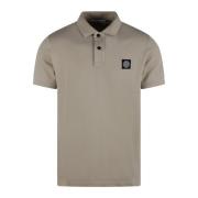 Stone Island Slim Fit Polo Skjorta Bomull Ss25 Gray, Herr