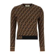 Fendi Stiligt Stickat Sortiment Brown, Dam