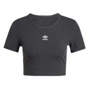 Adidas Räfflad T-shirt Black, Dam