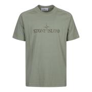 Stone Island Avslappnad Bomull T-shirt Green, Herr