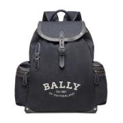 Bally Denim och Läder Logoryggsäck Blue, Herr