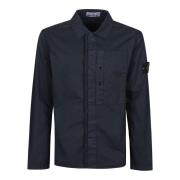 Stone Island Stilren Overshirt för Män Blue, Herr