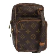 Louis Vuitton Vintage Pre-owned Canvas axelremsvskor Brown, Dam