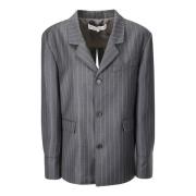 JW Anderson Pinstripe Blazer med Ficklock Gray, Dam