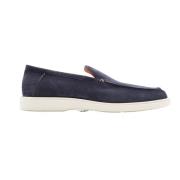 Santoni Lyxiga Läderloafers Blue, Herr