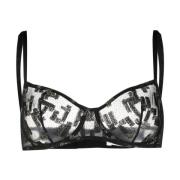 Eres Svart/Guld Blommig Bralette Underkläder Black, Dam