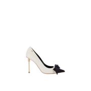 Elisabetta Franchi Satinrosett Läderpumps Beige, Dam