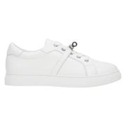 Estro Kvinnors Vita Premium Läder Låga Sneakers White, Dam