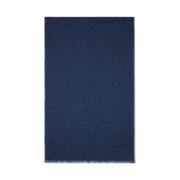 Brunello Cucinelli Marinblå Cashmere Textured Scarf Blue, Dam