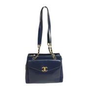 Chanel Vintage Pre-owned Laeder chanel-vskor Blue, Dam