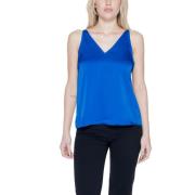 Vila Blå Polyester Tops & T-Shirt Blue, Dam