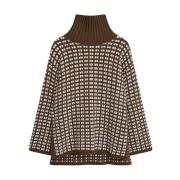 Joseph Chunky Stickad Hög Hals Jumper Brown, Dam