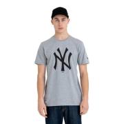 New Era Yankees Team Logo Grå Tee Gray, Herr