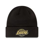 New Era Svart Lakers Metallic Badge Beanie Black, Unisex