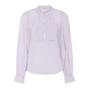 RUE de Femme Gina Blus med Ruffle Detaljer Purple, Dam