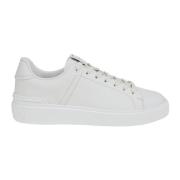 Balmain Kalvskinn Domstol Sneakers White, Herr