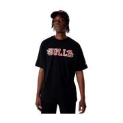 New Era Bulls NBA Blommig Grafisk Tee Black, Herr