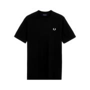 Fred Perry Svart Ringer Tee Skjorta Black, Herr