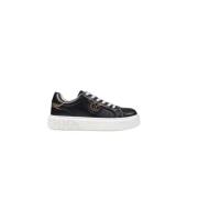 Pinko Svart läder sneaker vår/sommar kollektion Black, Dam