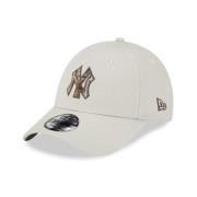 New Era Beige Yankees Check Infill Keps Beige, Herr