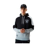 New Era Svart Raiders Kontrastpanel Hoodie Multicolor, Herr