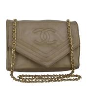 Chanel Vintage Pre-owned Laeder chanel-vskor Beige, Dam