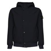 Stone Island Svart Soft Shell Nylonjacka Black, Herr