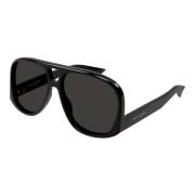 Saint Laurent Svart/Grå Solglasögon SL 652/F Solace Black, Dam