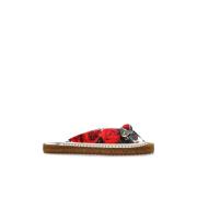 Dolce & Gabbana Slides med blommotiv Multicolor, Dam