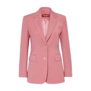 Max Mara Ull satin crêpe blazer Lyserød Pink, Dam