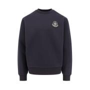 Moncler Neopren Sweatshirt med Patch Logo Black, Herr