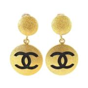 Chanel Vintage Pre-owned Metall rhngen Yellow, Dam