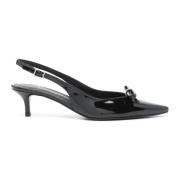 Roberto Festa Svarta Lackläder Slingback Pumps Black, Dam