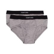 Tom Ford Melange Grå/Svart Brief Two-Set Gray, Herr