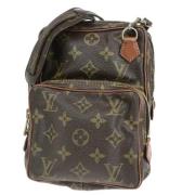 Louis Vuitton Vintage Pre-owned Canvas axelremsvskor Brown, Dam