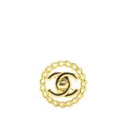 Chanel Vintage Pre-owned Metall broscher Yellow, Dam