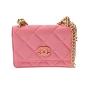 Chanel Vintage Pre-owned Tyg chanel-vskor Pink, Dam