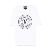 Versace Jeans Couture Vit Logodetalj Crew Neck T-shirt White, Herr