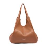 Gianni Chiarini Brun läder Maxi väska med handtag Brown, Dam