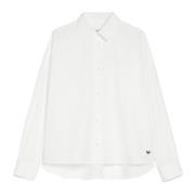 Max Mara Weekend Vit Oversized Bomull Poplin Skjorta White, Dam