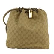 Gucci Vintage Pre-owned Canvas gucci-vskor Beige, Dam