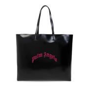 Palm Angels Eko-läder shopper väska Black, Dam