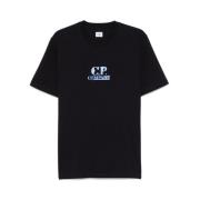 C.p. Company Navy Blue Crew Neck T-shirt Blue, Herr