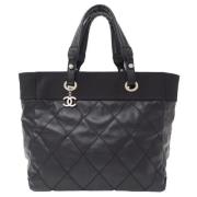 Chanel Vintage Pre-owned Canvas handvskor Black, Dam